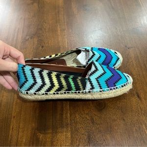 Missoni Chevron Colorful Espadrille Flats Size 38